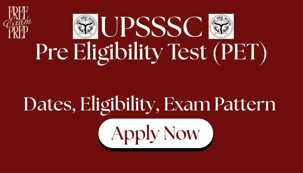 UPSSSC PET Online Form 2026